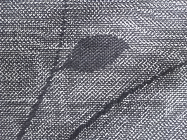 JAPANESE KIMONO / ANTIQUE KIMONO / DORO OSHIMA TSUMUGI / WOVEN LEAVES